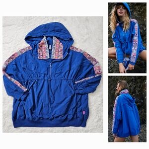Free People Movement She Fly Jacket Blue Combo